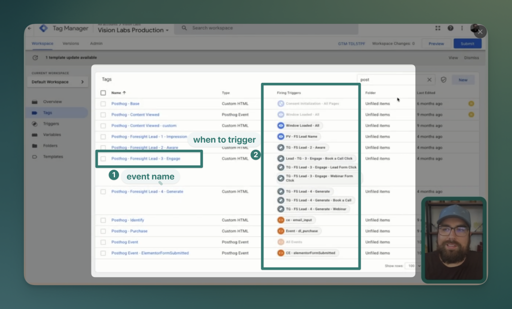 How to trigger events in PostHog using Google Tag Manager