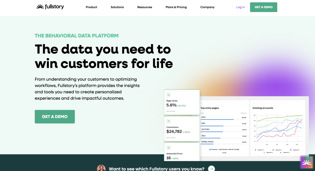 Best Product Analytics Tools: Fullstory