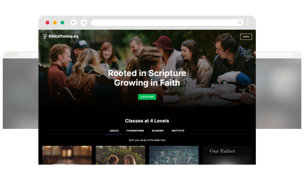 Biblical Training Mockup